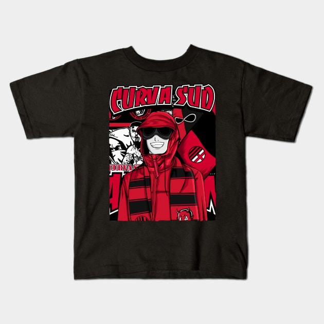 Curva sud milano Kids T-Shirt by Stamp